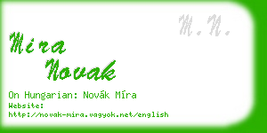 mira novak business card