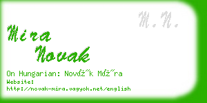 mira novak business card